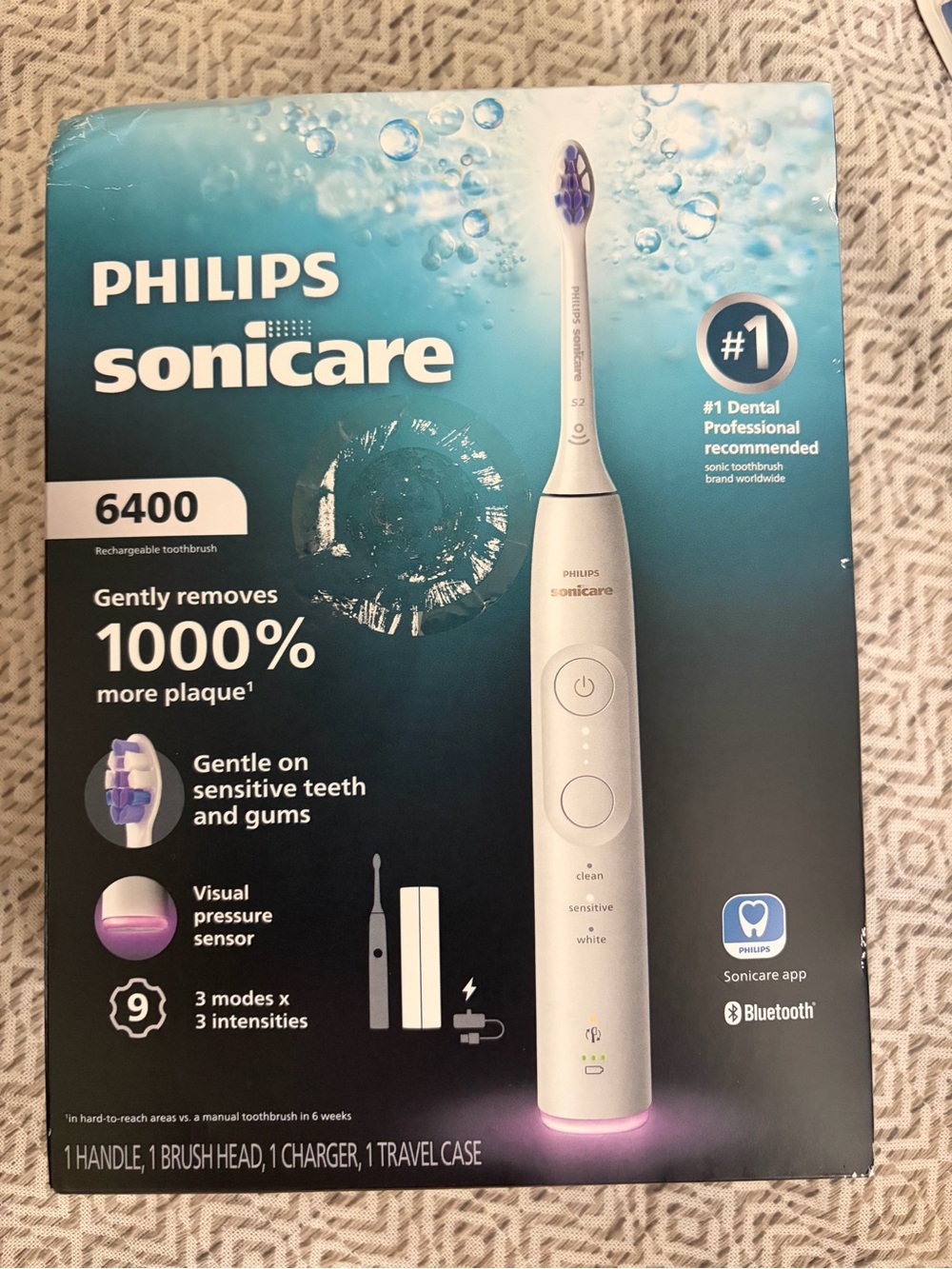 Philips Electric Toothbrush Box — Black with Purple Accent
